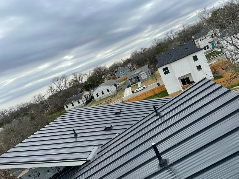 Standing seam metal roof panels with vents for Skylight Repair in Gastonia